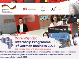 Poziv za prijavu: Zoran Đinđić Program stažiranja nemačkog biznisa za zemlje Zapadnog Balkana
