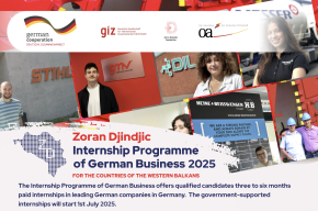 Poziv za prijavu: Zoran Đinđić Program stažiranja nemačkog biznisa za zemlje Zapadnog Balkana