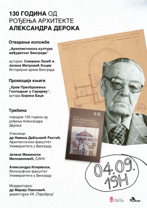 Izložba „Arhitektonska kultura međuratnog Beograda” – 130 godina od rođenja arhitekte Aleksandra Deroka